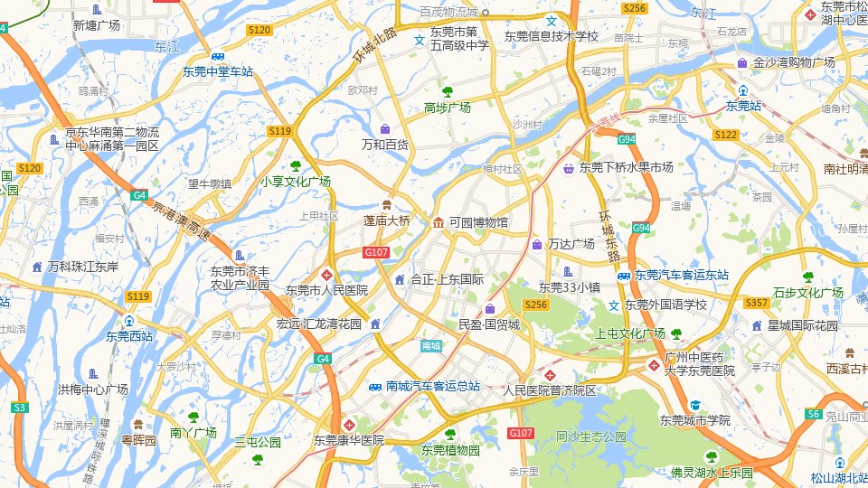 东莞市莞城街道位置示意地图，圆点标注公司所在区域